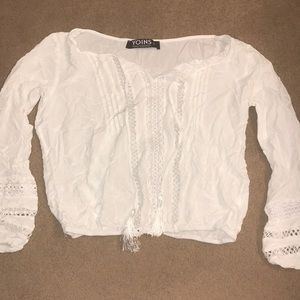 Medium White Flowy Top